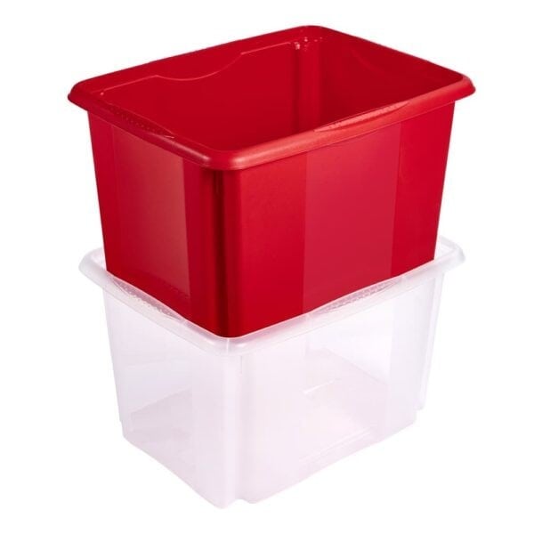 Caisse de rangement plastique transparent 30 litres