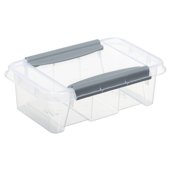 Petite boîte en plastique transparente avec couvercle, 12 pièces, 8,5 x 5,5  x 2,5 cm